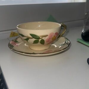 Floral Teacup and Saucer Set